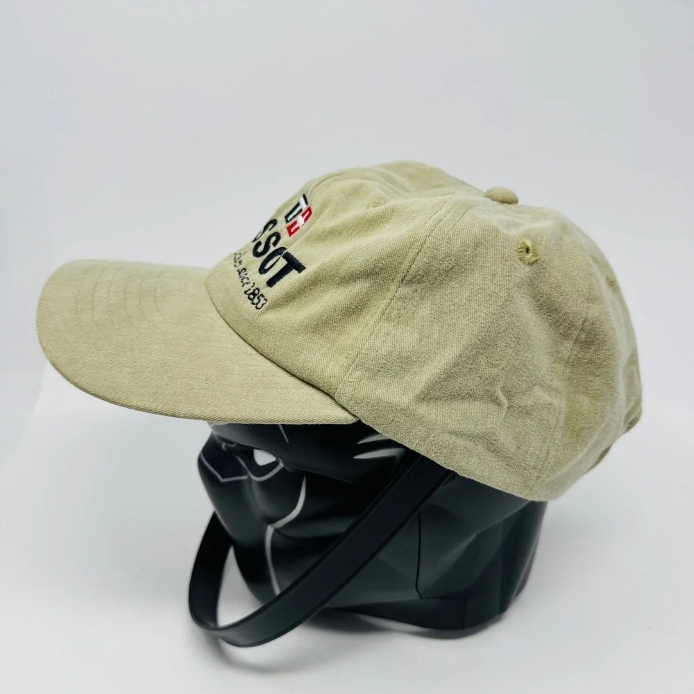 Tissot Swiss Watches Since 1853 Embroidered Khaki Tan Cotton Strapback Dad Hat